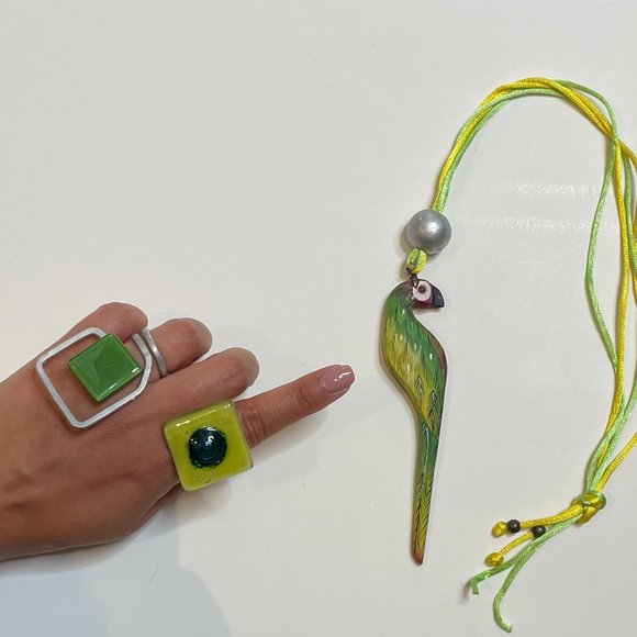 Unique Handcrafted Necklace and Rings Bundle - Picture 10 of 10